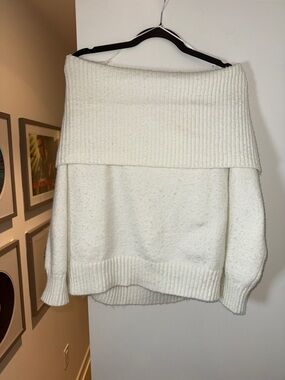 NWOT BP Cozy Off-Shoulder Cream Women's Sweater Top